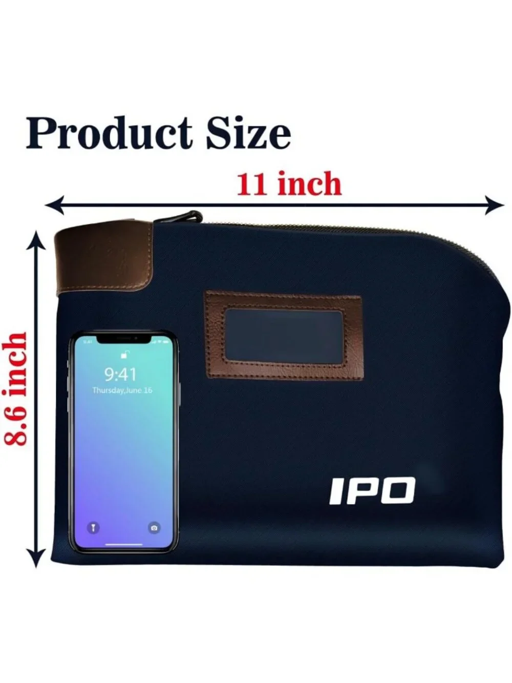 Waterproof Cash Bag with Lock & Keys, Durable Canvas Zipper Pouch for Money